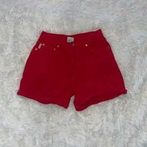 Vintage Bongo Red Denim Shorts